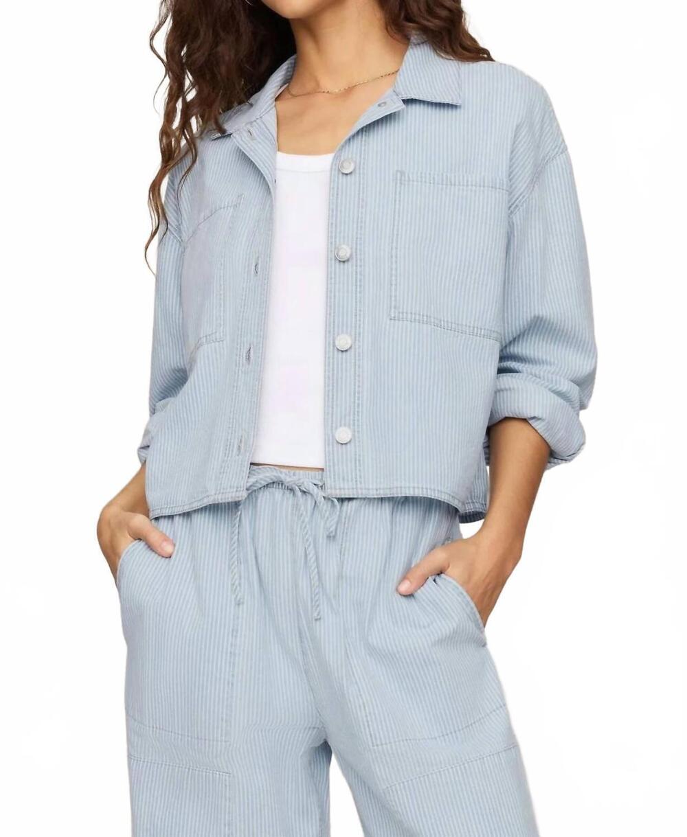 NEW Z SUPPLY erin railroad jacket in seaboard stripe